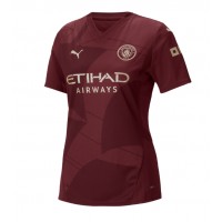 Camiseta Manchester City Erling Haaland #9 Tercera Equipación para mujer 2024-25 manga corta